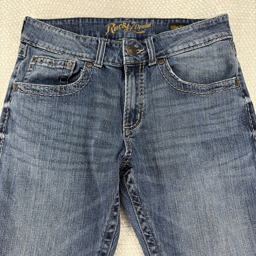 Wrangler Jeans Mens 31x32 (31x30) Rock 47 Slim Straight Western Rodeo Cowboy - Picture 2 of 14